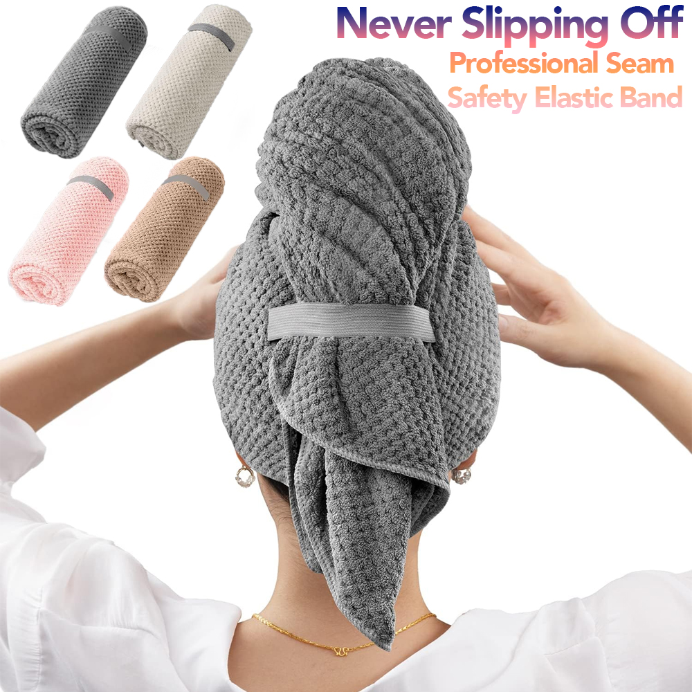 Hair Turban Towel - Mikrofiber Saç Havlusu Ekstra Büyük Sarma
