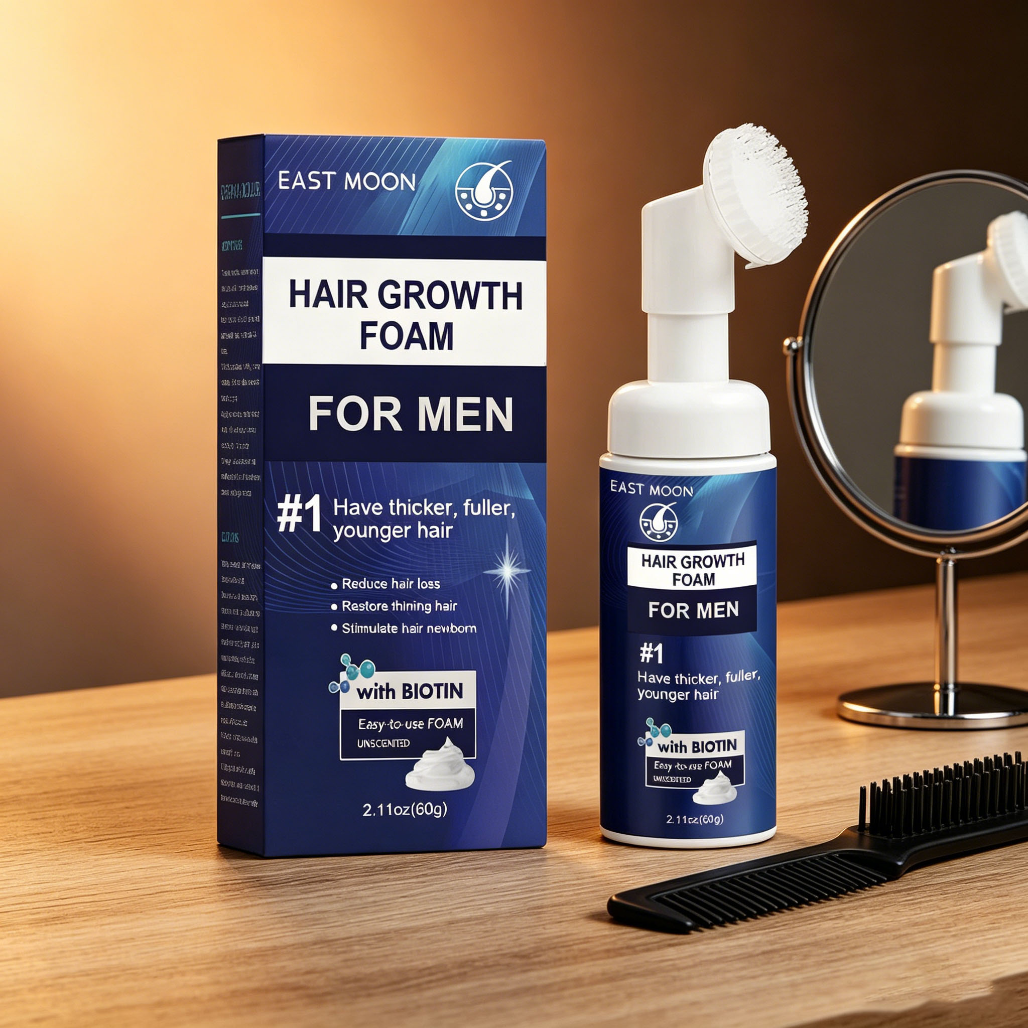 Hair Care Nature - Saç Büyüme Köpüğü Silikon Fırça Masajı