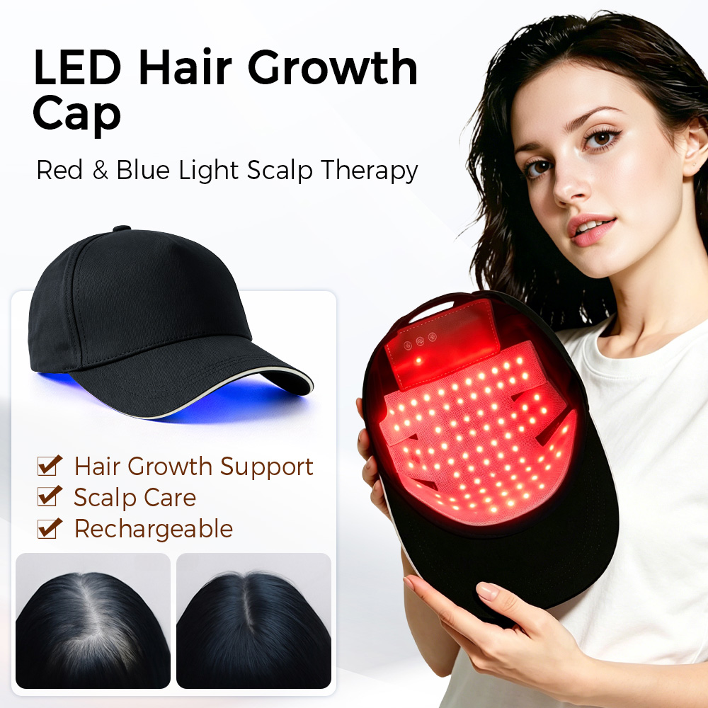Hair Care Basic - LED Saç Çıkarma Bonesi Kırmızı Mavi