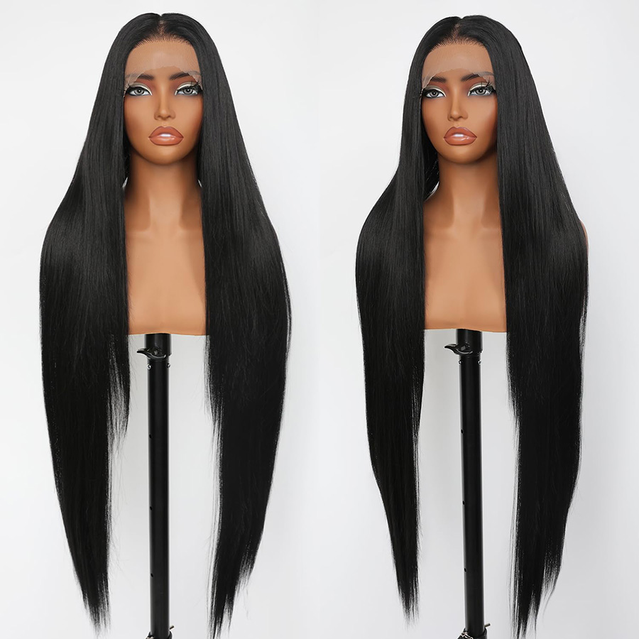 Lace Front Wig - Dixtefo Gerçek Saç Düz Peruklar 30
